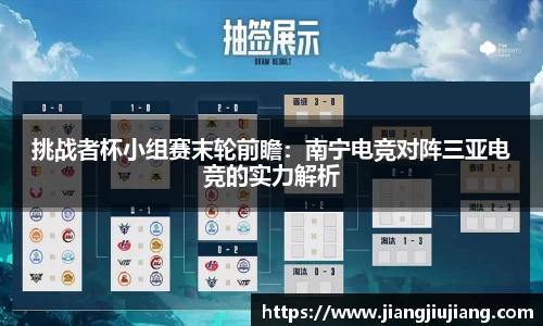 挑战者杯小组赛末轮前瞻：南宁电竞对阵三亚电竞的实力解析